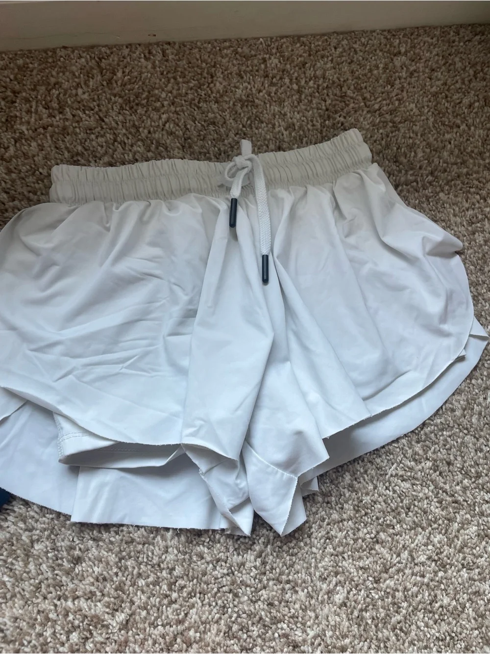 Girls butterfly  Active Shorts - Red, white and black.